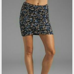 NWT Free People Blue Floral Scrunch Skirt …